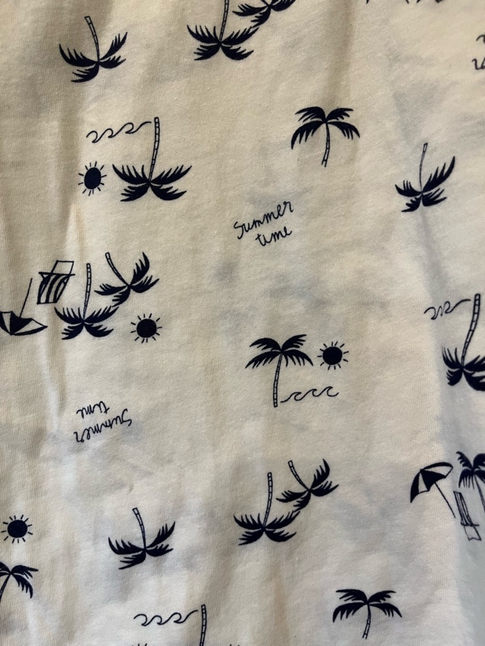 OLD NAVY Girls' Cream Tee with Navy Palm Print, size XL, NWT - Picture 2 of 8